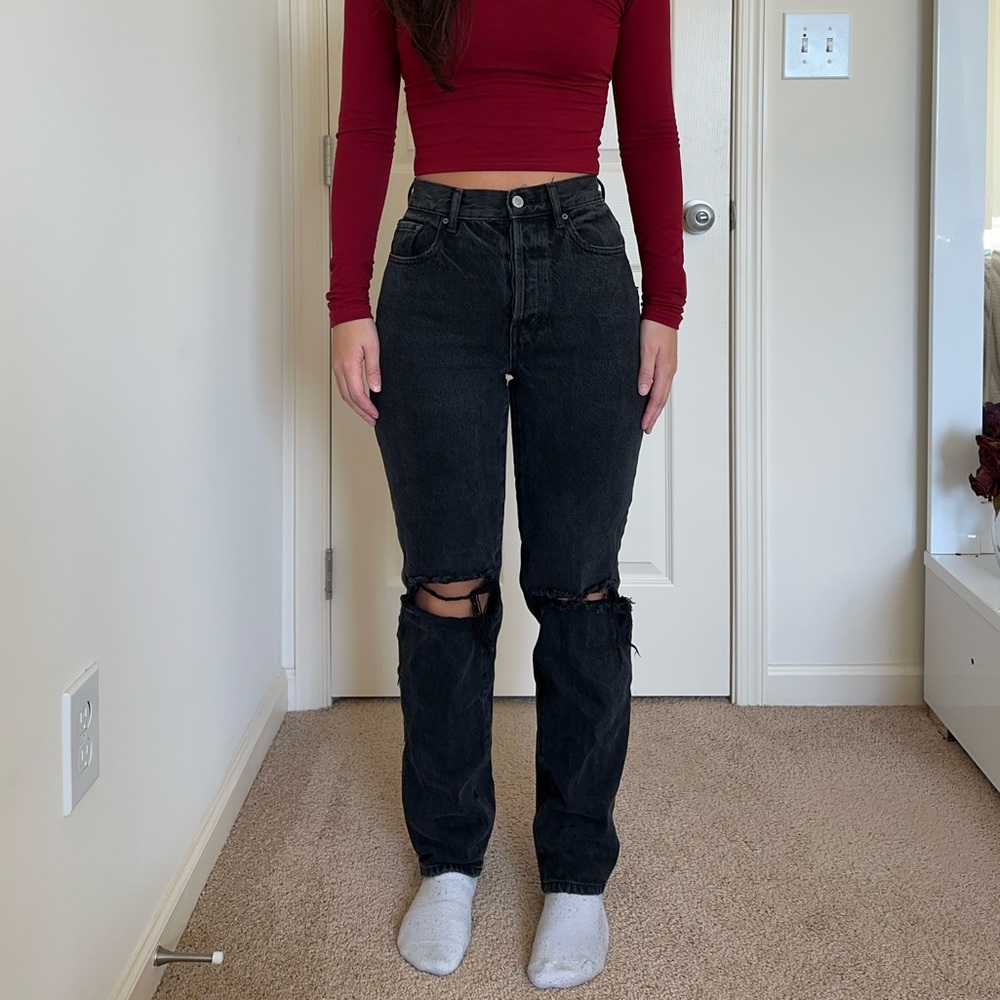 Black PacSun dad jeans